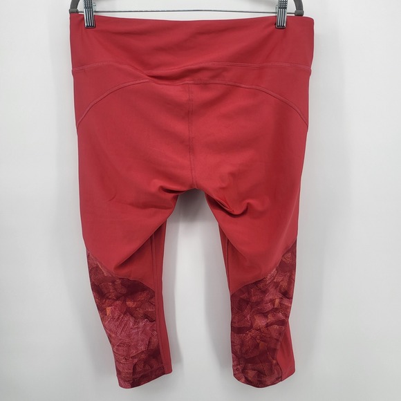 Under Armour Womens HeatGear Hi-Rise Capri Leggings XXL 2X Red Compression - Picture 3 of 9